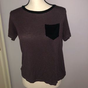 Black and Purple Stripped Tee